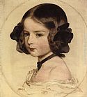 Franz Xavier Winterhalter Paintings - Pincess Clothilde von Saxen Coburg by Franz Xavier Winterhalter